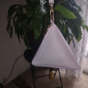 Stylish Grey Triangle Clutch